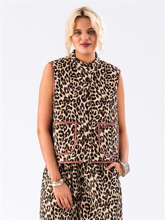 Lollys Laundry CairoLL Quilted Vest Leopard Print